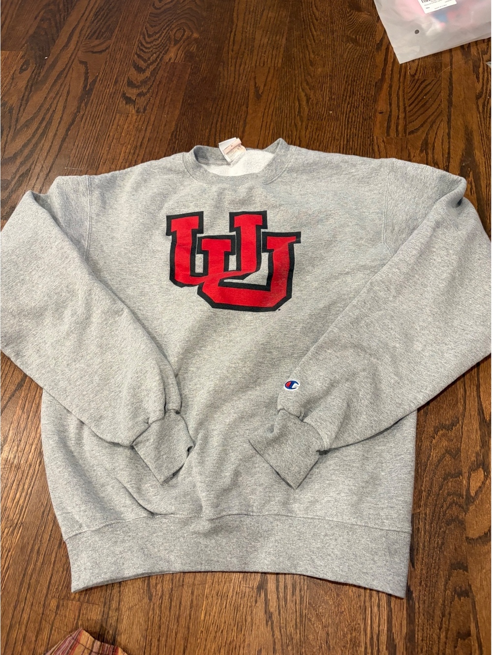 Champion Gray University of Utah Crewneck Sweatshirt Medium